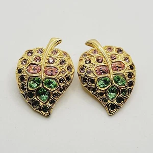 Vintage KJL Stunning Estate Earrings - Colorful Stones - Clip On - Bild 1 von 9