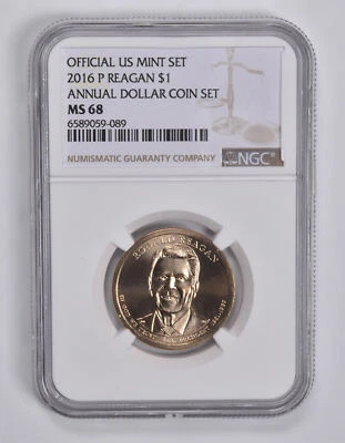 MS68 2016-P Reagan Annual Set Presidential Dollar NGC US Mint - Image 1 of 4