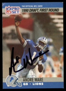 Andre Ware #675 signed autograph auto 1990 Pro Set Football Trading Card