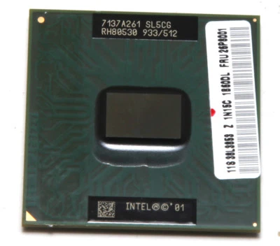 INTEL PENTIUM III 933MHZ 512K MOBILE CPU Laptop Processor SL5CG 26P8001 933 Mhz - Image 1 of 4