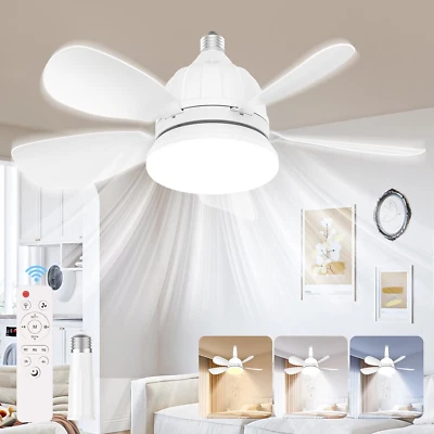 ® Ventilatore Da Soffitto Con Luce, Lampadario Con Ventilatore Soffitto E Teleco - Immagine 1 di 4