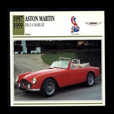 1957-1959 Aston Martin DB 2/4 Mark III ATLAS EDITION Classic Car Info Spec Card