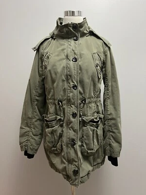 BEBE Womens Green Military Jacket Sz L - Image 1 of 4