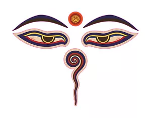 Calcomanía de vinilo Buddha Eyes v1 - Imagen 1 de 3