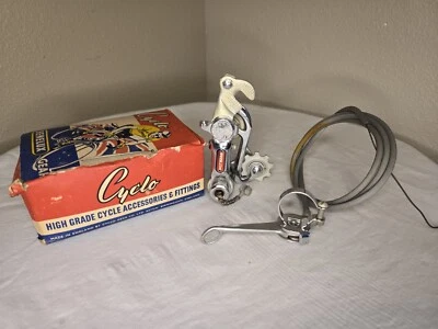 NEW VINTAGE 1950s CYCLO BENELUX MARK 7 REAR DERAILLEUR SHIFT LEVER MECH-5 SPEED  - Image 1 of 4