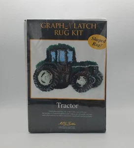 MCG Textiles Latch Hook Rug Kit Tractor  Shaped Rug Graph n Latch  Green Tractor - Picture 1 of 5