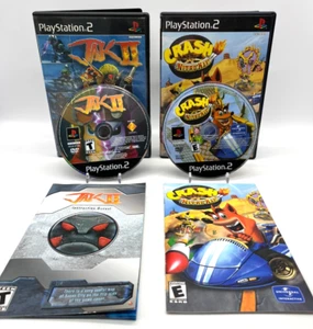 Lot of 2 Playstation 2 Kids Games Jak II & Crash Nitro Kart CIB Tested. - Picture 1 of 2