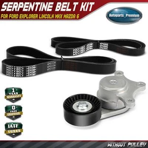 Kit de componentes de transmisión por correa serpentina de 3 piezas para Ford Explorer Lincoln MKX Mazda 6 - Imagen 1 de 10
