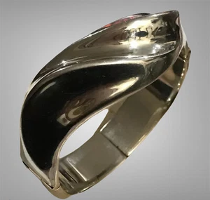 Brazalete con bisagras vintage Taxco modernista de plata de ley México 65,3 gramos - Imagen 1 de 12