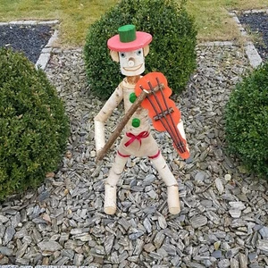  hansa-shop040 decoración de jardín muelle de violín baterista bruja carruaje cestas de ratán  - Imagen 1 de 1