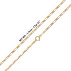 9 Karat einfarbig Gelbgold flach abgeschrägte Bordsteinkette Halskette - 1,9 mm - verschiedene Längen
