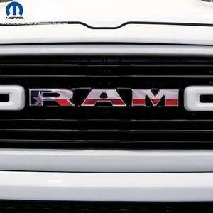 RAM Grill Emblem Overlay Decals TEXAS FLAG Fits 2009-2025 1500-5500 - Picture 1 of 6