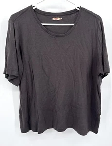 Faherty Top Women Tee Shark XL Crew Neck Brown Gray Organic Cotton - Picture 1 of 5