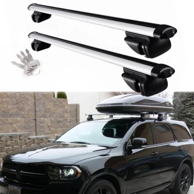 Roof Rack Cross Bars Luggage Carrier Silver Aluminum For Dodge Durango 2004-2009 Foto 1 de 4