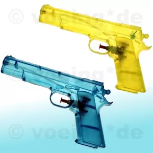 2x Wasserpistole Wasser-Pistole Spritzpistole Kanone Transparent Klassiker 20 cm - Bild 1 von 10