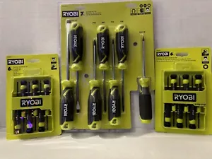 NEW, RYOBI 7Pc Screwdriver Set 6Pc Std. Precision & 6Pc Torx Precision Sets - Picture 1 of 18