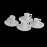 8pc 1/12 Tea Cup Dish White Ceramic Coffee Set Dollhouse Miniature Tableware