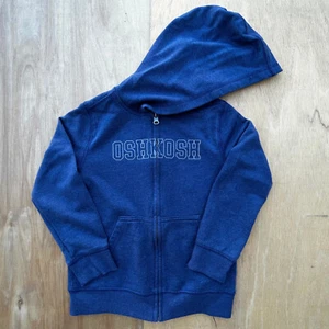 OSHKOSH BGOSH FULL ZIP HOODIE Boy’s Blue Ultra Soft sz 6/6A - Picture 1 of 8