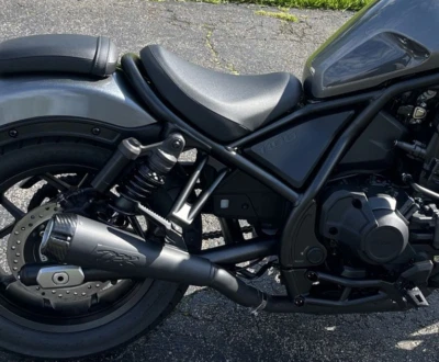 2021-2025 Honda Rebel 1100 Two Brothers Comp-S Slip On Exhaust - BLACK - Image 1 of 4