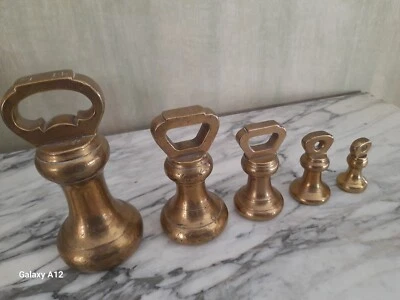 Poids de cloche anglais rare en laiton anciens du 19e siècle - Photo 1/4