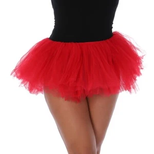 Five Layer TUTU Skirt Red Fancy Dress Dance Costume Fancy Dress Hen Party - Picture 1 of 1