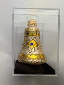 Blown Glass Bell Ornament 3" Gold Unique Treasures Christmas Collection Sealed  - Picture 1 of 2