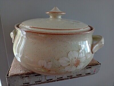 Vintage Denby Daybreak Casserole Serving Dish With Matching Lid • 15.12€