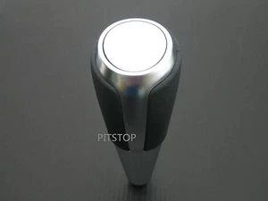 Toyota Corolla Altis 2014+ Gear Shift knob Black leather chrome Silver-Automatic - Picture 1 of 4
