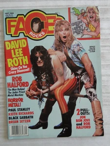 Vintage Magazine Faces Rocks Sept 1986 David Lee Roth Rob Halford Steve Vai 172 - Picture 1 of 12