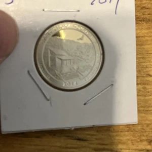 2014 S Proof Great Smoky Mountains Quarter - da un set di prova rivestito - Foto 1 di 2