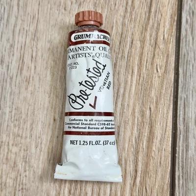 Grumbacher Artistas Pre-Probados Color al Óleo Rojo Veneciano 1.25oz Leer Foto 1 de 4