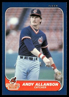 1986 Fleer Update Andy Allanson Cleveland Indians #U-2 - Image 1 of 2