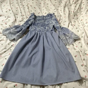 Ted Baker Embroidered Stripe Dress New With Tag (Ted Size 0) Size 6 UK - Picture 1 of 10