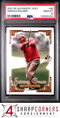 2001 SP AUTHENTIC GOLF #90 ARNOLD PALMER HOF PSA 10 - Image 1 of 3