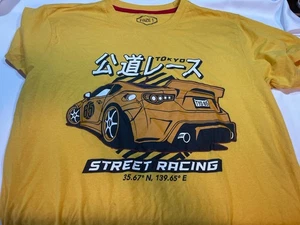 Faze 1 Tokyo Street Racing Subaru BRZ / Scion FRS Mens 2XL T-Shirt Yellow Casual - Picture 1 of 3