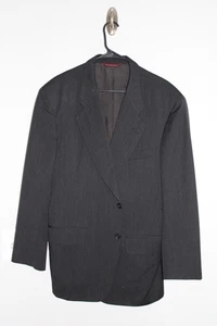 CHARCOAL GRAY SAMUELSOHN 100% WOOL SPORT COAT 44R bespoke suit jacket 44 REGULAR - Picture 1 of 5
