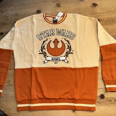 Panel Símbolo Rebelde Star Wars Cuello Redondo Naranja Unisex Su Universo Pequeño Mujeres Hombres Foto 1 de 4