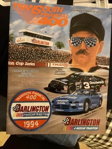 Nascar 1994 Darlington Raceway Transouth 400 Program Earnhardt With Patch - Picture 1 of 5