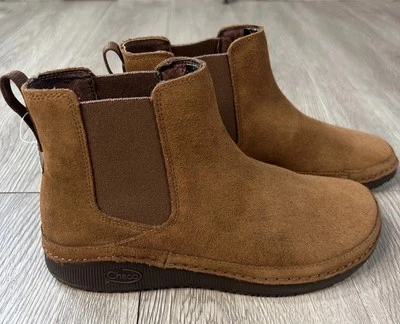 Chaco Mujer Paonia Chelsea Botas Gamuza Canela Marrón Talla 7 Nuevas Sin Caja Foto 1 de 4