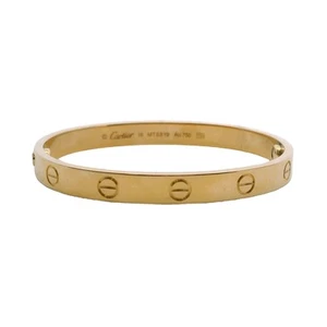 Cartier 18kt Yellow Gold Classic Model Love Bracelet We Love You So Size 16 - Picture 1 of 6