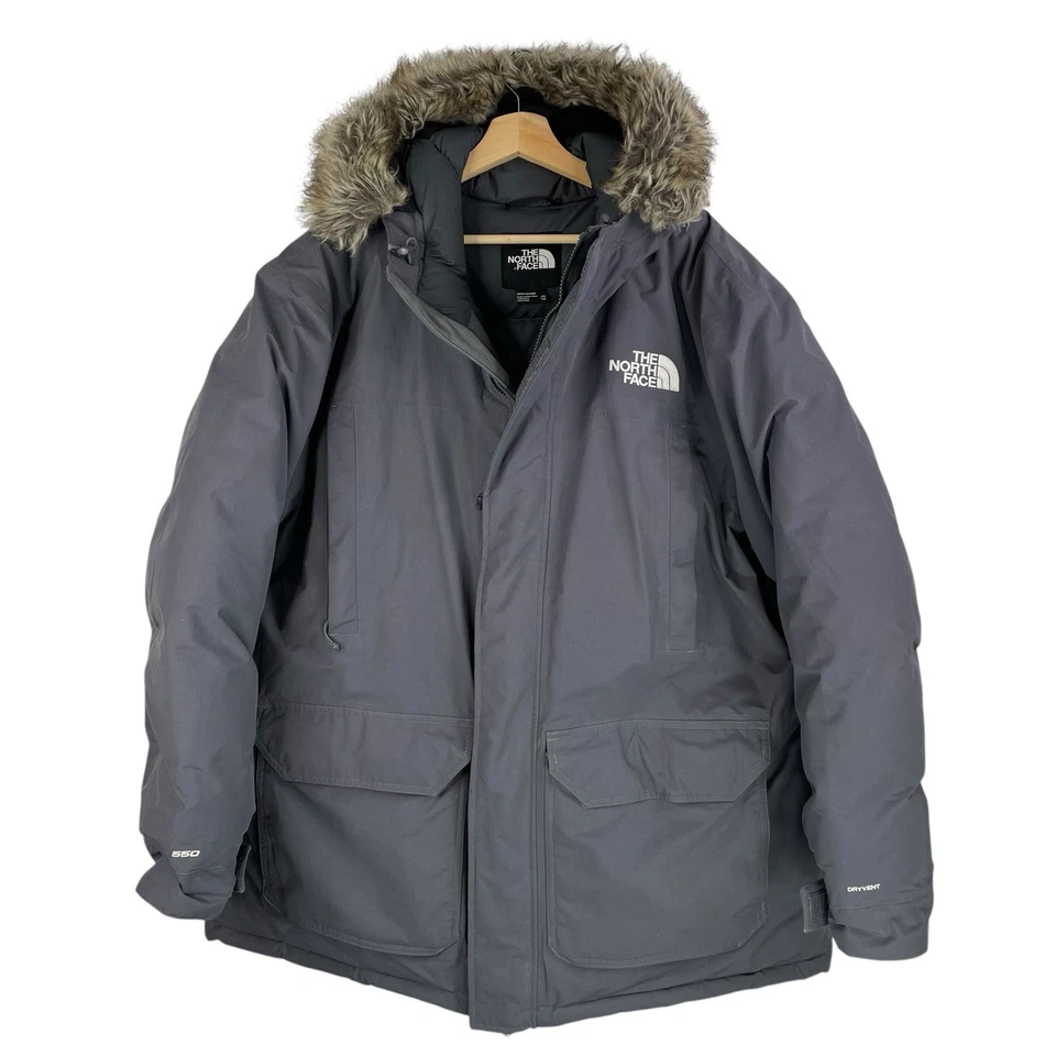 North Face McMurdo Station Puffer Parka Gray Down Expedition Coat Mens XXL - Image 1 of 4