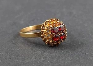 Magnífico anillo de oro para mujer, piedras bohemias Grantat en oro de 8 quilates - Imagen 1 de 7
