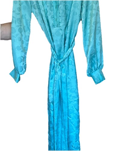 Cappotto casa caftano floreale Christian Dior vintage anni 70 taglia 10 con cintura frange LEGGI