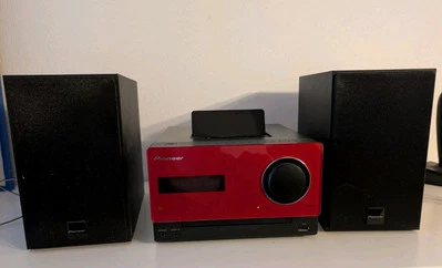 Stereo Pioneer X-CM31 Red, Micro-Audiosystem mit Dock für IPod, iPhone, CD, USB - Bild 1 von 4