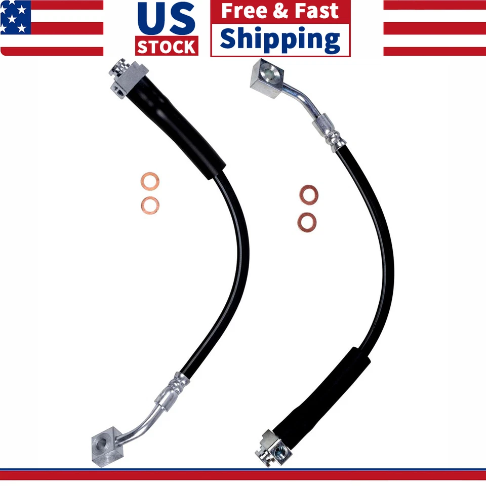 2x Linha de freio dianteira esquerda e direita mangueira de freio para 2011-2015 Ford Explorer - Imagem 1 de 4