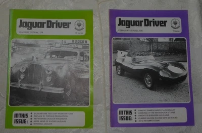 Vintage Lot of 2 Jaguar Driver Magazines – Jan/Feb 1975 - Image 1 of 4