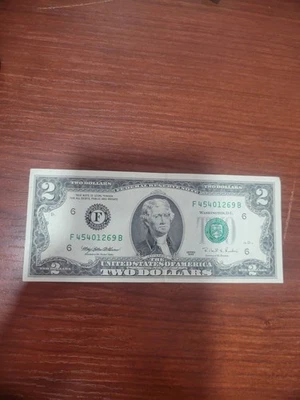 1995 Two Dollar Federal Reserve Note $2 - F45401269B - Image 1 of 4