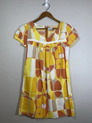 Mini Vestido Roxy Algodón Inspirado Años 60 Retro Niñas Manga Corta Juniors Talla 9 Foto 1 de 4