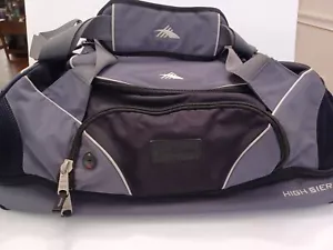 High Sierra Sport Duffel Bag/Luggage Carry On 24" X 14" X 12" Black & Gray USED - Picture 1 of 15