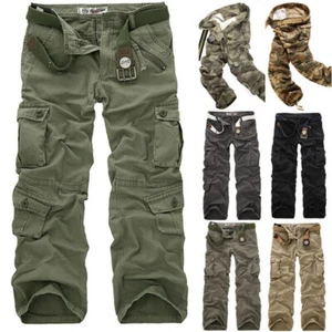 Mens Military Combat TrousersOutdoor Cargo Army Casual Work Pants Multi Pocketsח - Picture 1 of 14